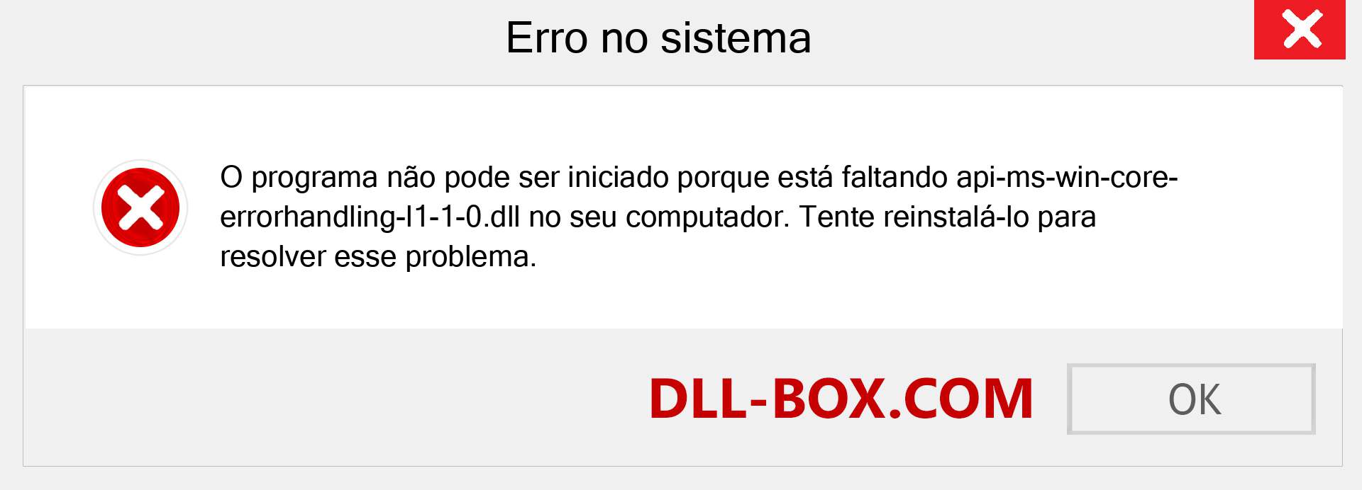 Arquivo api-ms-win-core-errorhandling-l1-1-0.dll ausente ?. Download para Windows 7, 8, 10 - Correção de erro ausente api-ms-win-core-errorhandling-l1-1-0 dll no Windows, fotos, imagens